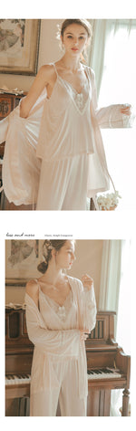 氣質女神棉質浴袍三件套 / 粉色 / ✧106651