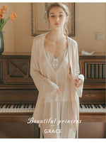 氣質女神棉質浴袍三件套 / 粉色 / ✧106651