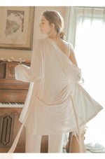 氣質女神棉質浴袍三件套 / 粉色 / ✧106651