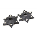 六角露窩釘皮革乳貼 / 黑色 / ✧410131