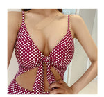 【 5 0 % ᴏ ғ ғ 】可愛波點女皇連身泳衣 / 紅色 / ✧665831