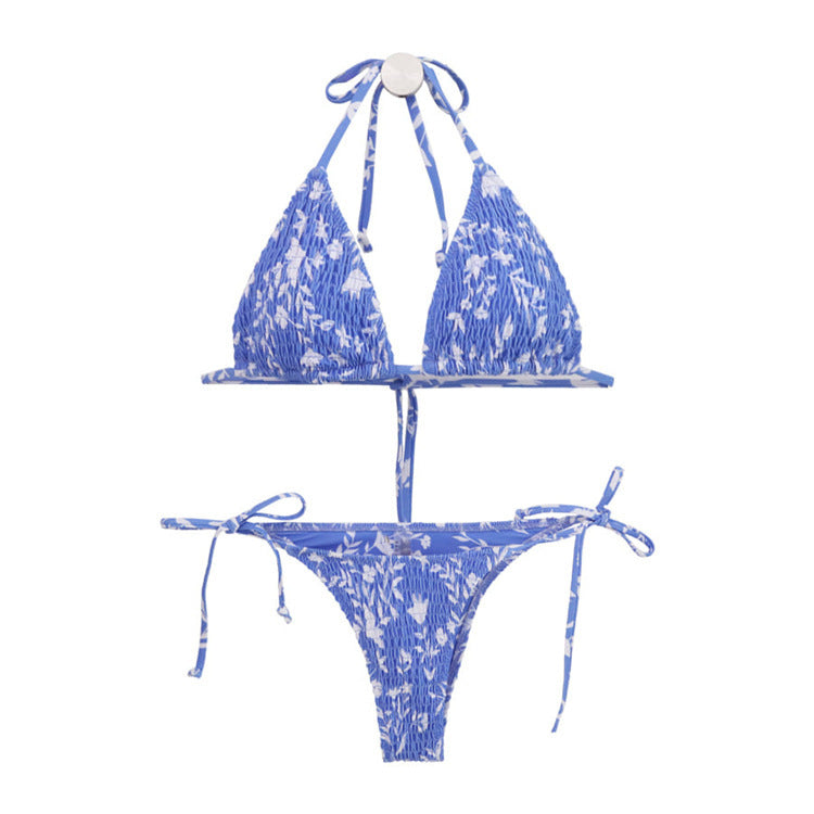 魅惑藍海綁帶Bikini泳衣 / 藍色 / ✧661693