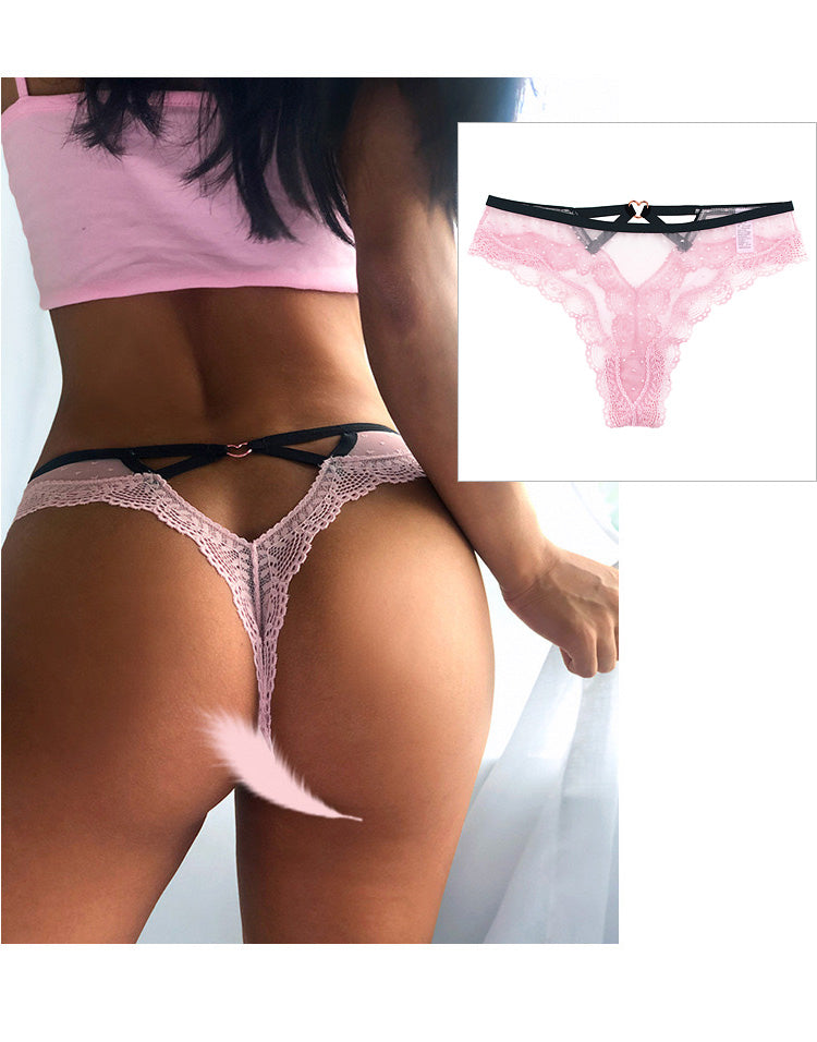 魅力心形扣丁字褲 / 粉色 / ✧220491