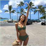 初夏細帶美胸比堅尼 / 綠色 / ✧660077