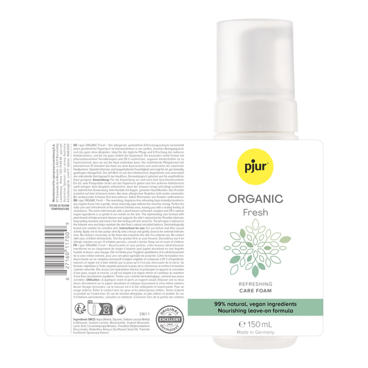 pjur Organic Fresh 私密清爽潔膚免沖洗泡沫