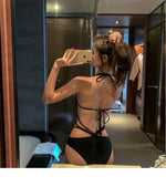 為你痴迷鏤腰連身泳衣 / 黑色 / ✧665931