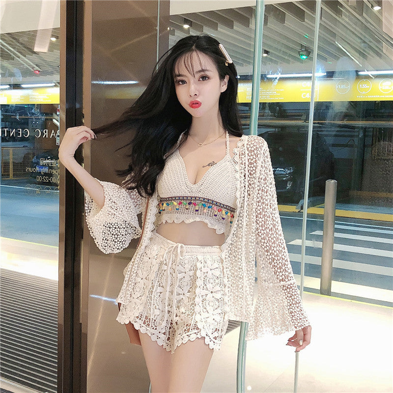 夏日花仙子勾花短褲 / 白色 / ✧670821