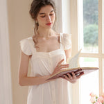 天純真愛滑絲睡裙 / 杏色 / ✧882490