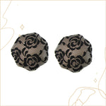 性感花形蕾絲隱形乳貼 / 黑色 / ✧410031