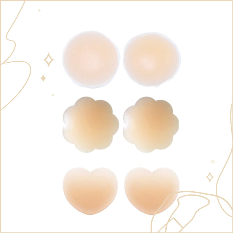 性感蕾絲矽膠乳貼 / 膚色 / ✧410051