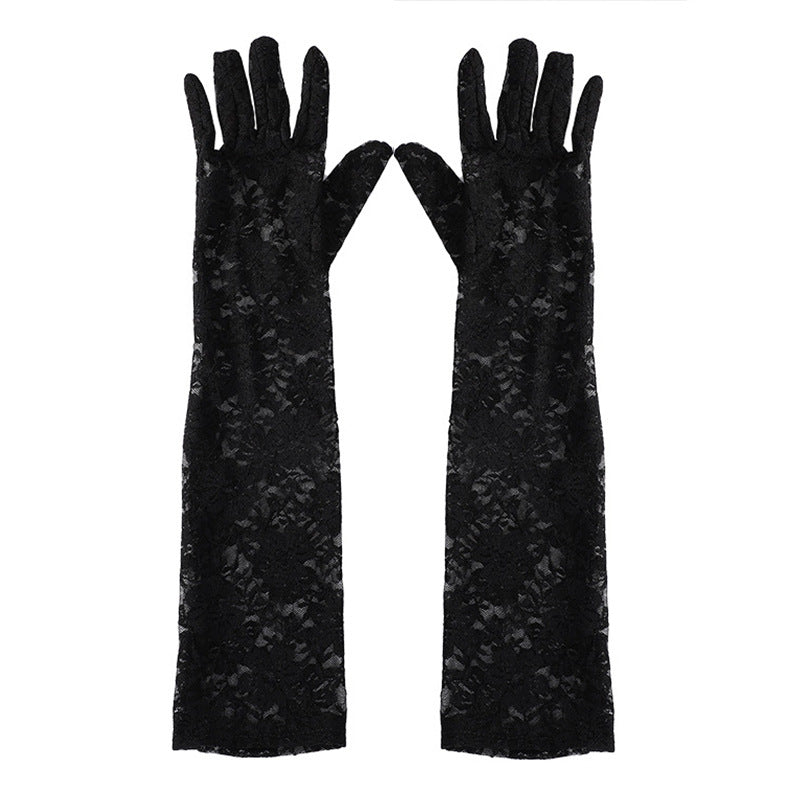 貴族蕾絲長手套 / 黑色 / ✧448001