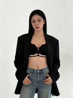 微醺光影精緻蕾絲鋼圈丁字褲套裝 / 粉色 / ✧200241