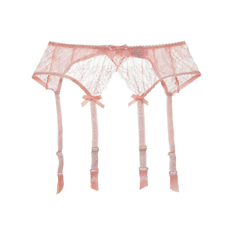 意亂情迷小可愛蕾絲吊襪帶 / 蝦粉色 / ✧540601