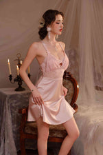 星語粉願夢幻絲滑睡裙 / 粉色 / ✧882071