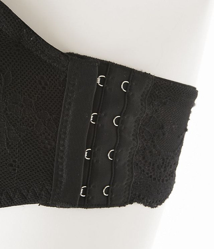 法式優雅蕾絲鋼圈無肩帶內衣套裝 / 白色 / ✧200541