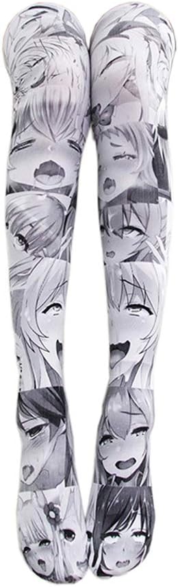 360° 全景動漫表情 二次元印花過膝長襪 / ✧559021