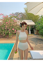夏日魅力索索三件式泳衣套裝 / 米白色 / ✧660844