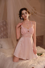 星語粉願夢幻絲滑睡裙 / 粉色 / ✧882071