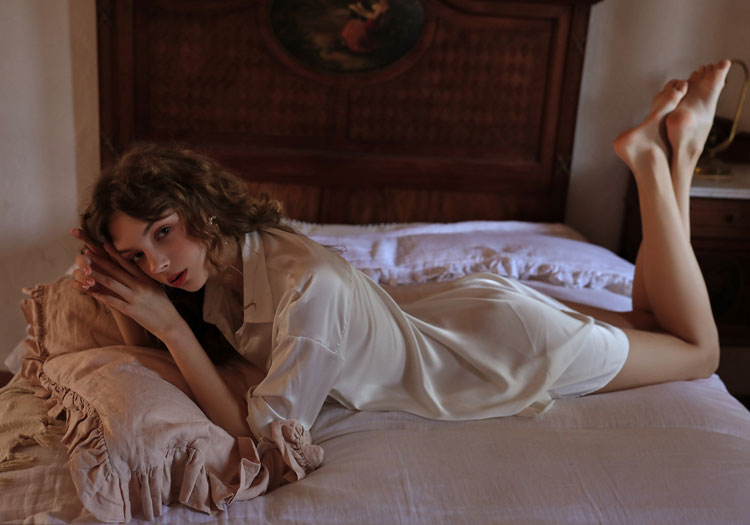 絲滑感OverSize襯衫 / 紫色 / ✧898443