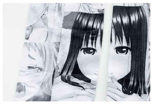 二次元萌感表情 彩色印花過膝長襪 / ✧559011