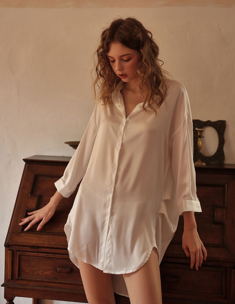 絲滑感OverSize襯衫 / 紫色 / ✧898443