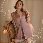 絲滑感OverSize襯衫 / 紫色 / ✧898443