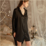 絲滑感OverSize襯衫 / 黑色 / ✧898443