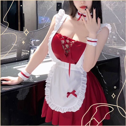 主人的甜點女僕cosplay套裝 / 紅色 / ✧111161