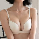 深 U 隱形魔法無痕無鋼圈胸圍 / 黑色 / ✧200573