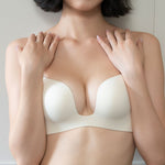 深 U 隱形魔法無痕無鋼圈胸圍 / 黑色 / ✧200573