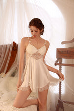 星柔絲滑固定睡墊睡衣 / 黑色 / ✧878621