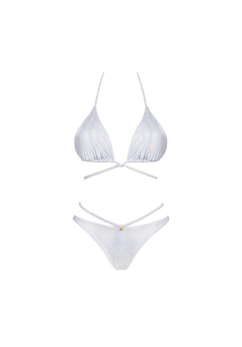Obsessive Blancossa珠光白色bikini泳衣