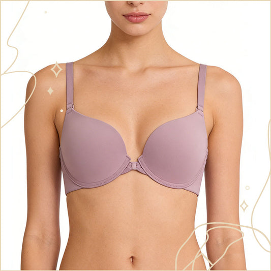 綿雲舒壓・前扣聚攏有鋼圈胸圍 (粉色) | 無痕更優雅 - PM Care