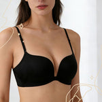 前扣聚攏魔法無鋼圈胸圍 (黑色) | 小胸集中內衣 - PM Care