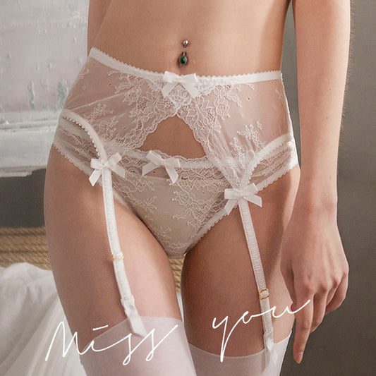 意亂情迷小可愛蕾絲吊襪帶 / 白色 / ✧540601