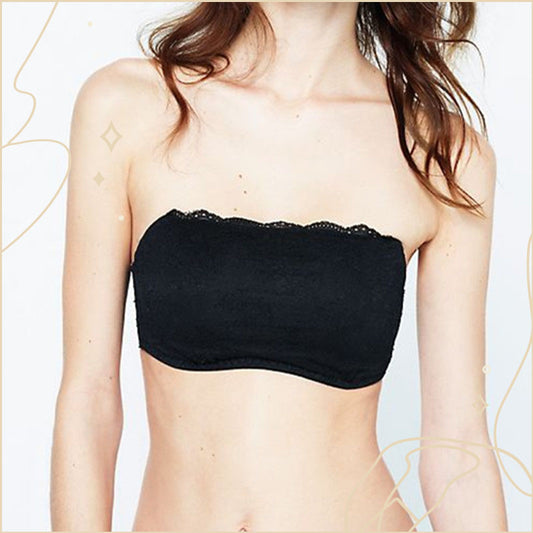 法式優雅蕾絲鋼圈無肩帶內衣套裝 | 小胸友好 - PM Care