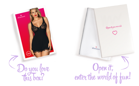 Obsessive Luvae Babydoll 有鋼圈絲滑睡衣 / 黑色