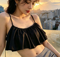 高腰遮肉比堅尼泳衣／黑色 ／ #660693