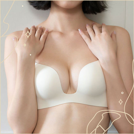 深 U 隱形魔法・無痕無鋼圈胸圍 (香檳白色) | 穿出自然深 V 效果 - PM Care