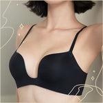 深 U 隱形魔法無痕無鋼圈胸圍 / 黑色 / ✧200573