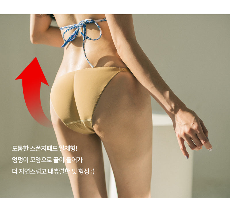 美臀沙灘泳衣打底褲 / 肉色 / ✧690011