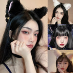 可愛毛毛貓貓耳頭箍 / 黑色 / ✧440611
