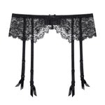 欲罷不能透視蕾絲吊襪帶 / 黑色 / ✧540581