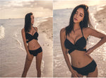 交叉綁帶性感比堅尼 / 黑色 / ✧660001