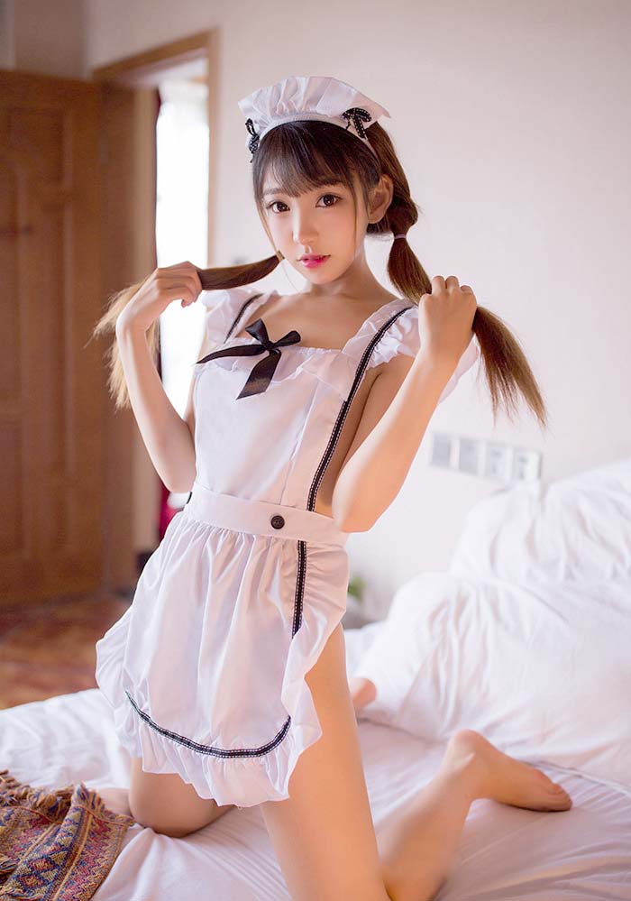 清純超軟萌女僕套裝 / 白色 / ✧111351