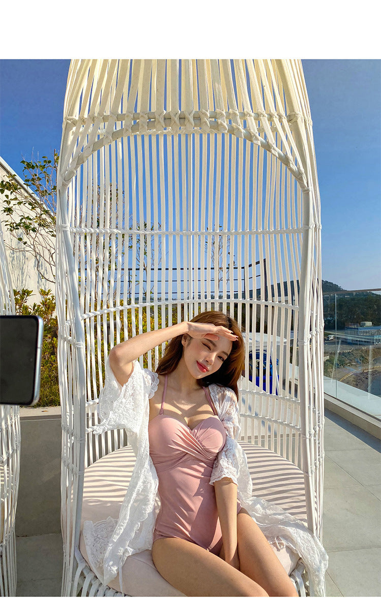沙灘上的芭比美背連身泳衣 / 粉色 / ✧665991