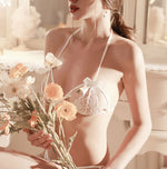 蝴蝶精靈綁帶內衣套裝 / 白色 / ✧801031