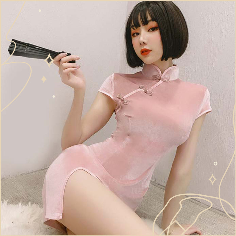 古風修身旗袍女王 / 粉色 / ✧115051