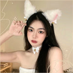 性感軟萌小貓鈴鐺頸帶 / 白色 / ✧445001