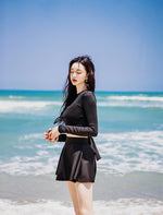 小可愛長袖衝浪防曬泳衣 / 黑色 / ✧668841